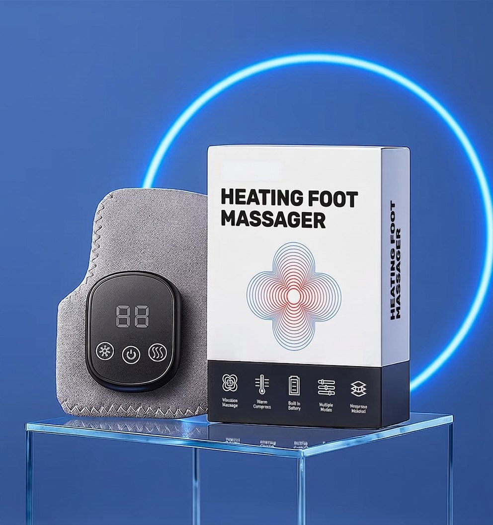 Massager and box on display