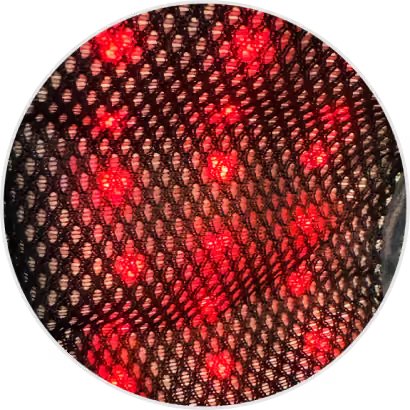 Red-light mesh close-up